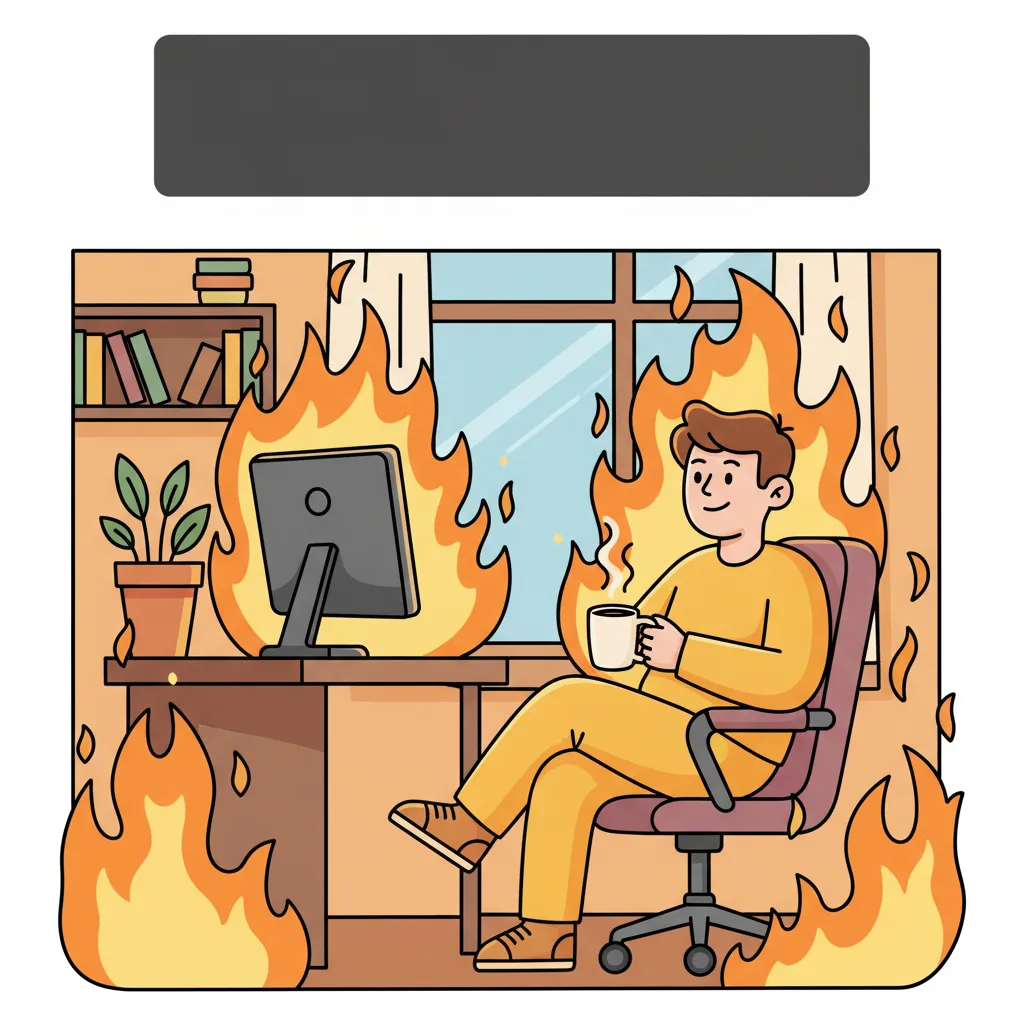 This is fine developer meme